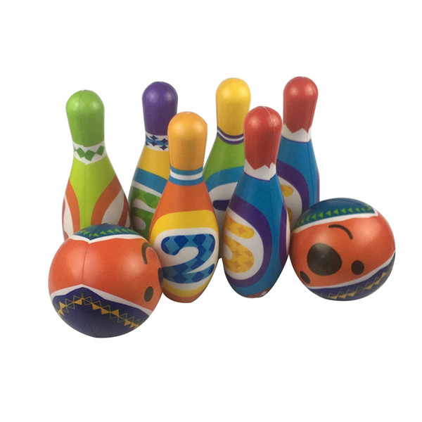10 Pins 2 Balls Bowling Toy Play Sets Indoor Outdoor Sports Bowling Games for Children Kids (Multicolor)