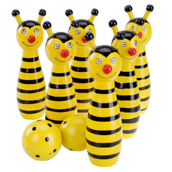 Colorful Standard 6 Piece Bowling +2 Bowling Balls Children Educational Party Fun Family Set Creative