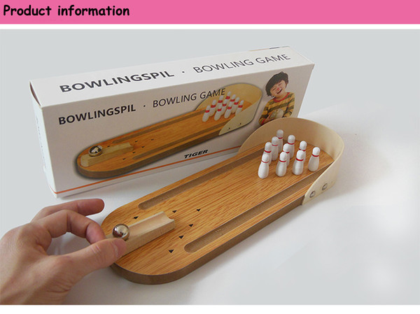 Wholesale- Children Mini Bowling Toy Mini Desktop Wooden Bowling Board Game Toy Adult And Children's Table Grounder Mini Bowling Kids Toys