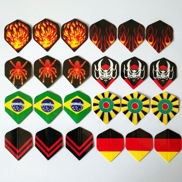 150Pcs/Set 2D Cool Standard Dart Flights Nice Darts Flight Outdoor Wing Tail Mixed Pattern NY093