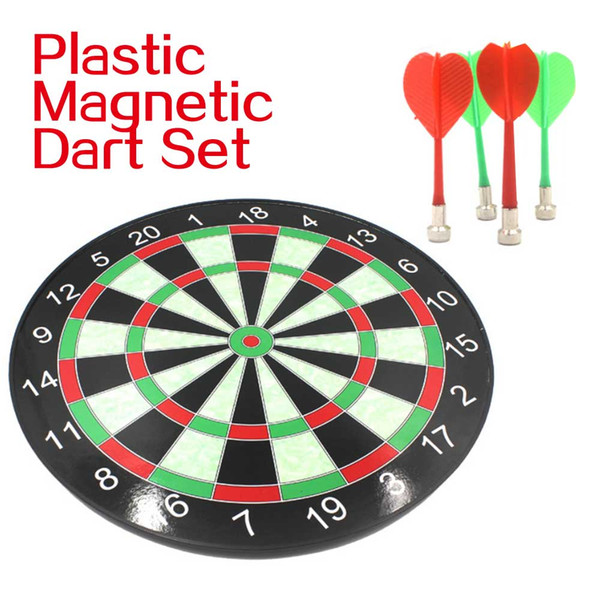 (A234X) Magnetic Beginners Dartboard Complete Set With 4 Darts Party Game Adults Or Kids