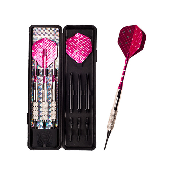 3 pcs/set 16g High quality electronic dart anti-throw antiskid professional soft tip darts red aluminum foil wing dart set