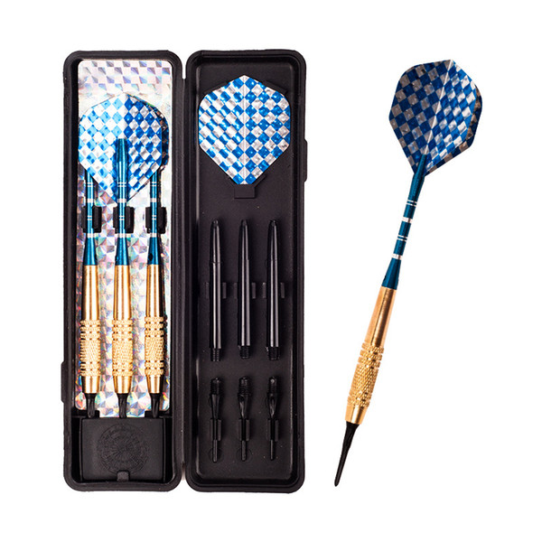 3 pcs/set 18g high quality professional electronic darts anti-throw antiskid soft tip darts aluminum foil Mosaic dart Wing