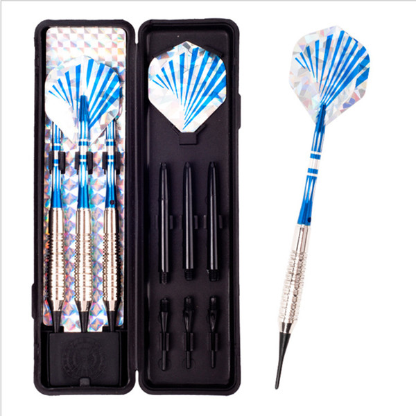3 pcs/set 18g high quality professional electronic dart anti-throw antiskid soft tip darts game security BLue wing dart set
