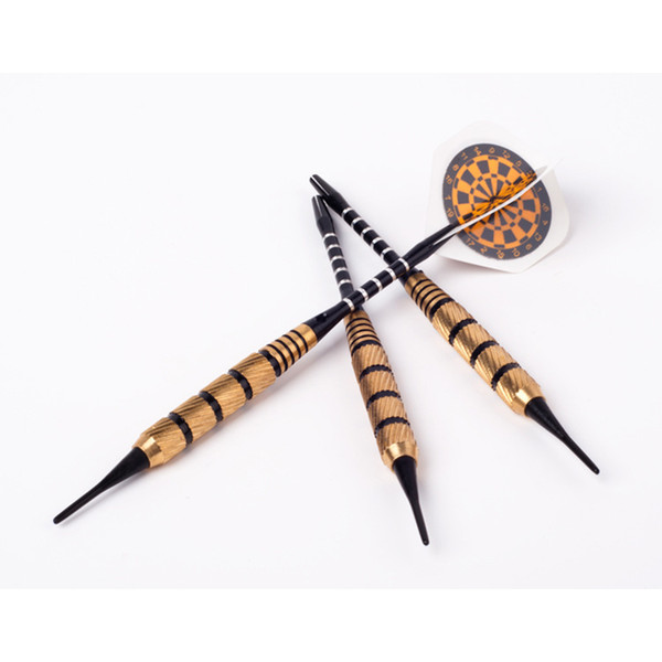 3 pcs/set 18g electronic darts Professional Soft tip darts copper include three Darts plate wing Anti-throw non-slip soft dart