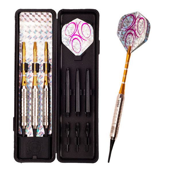 2017 New Professional Soft tip darts 3 pcs/set 18g electronic darts Copper Rod Anti-throw Aluminum Shaft PTU Wing dart Toys