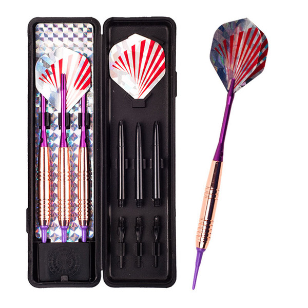 3 pcs/set 18g electronic darts High Quality Professional Soft tip darts Copper Rod Anti-throw Aluminum Shaft PTU Wing soft dart toys