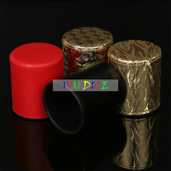 Hot sale High Quality new Plastic artificial leather dice cup KTV Party drinking Beer Toy Cup IVU