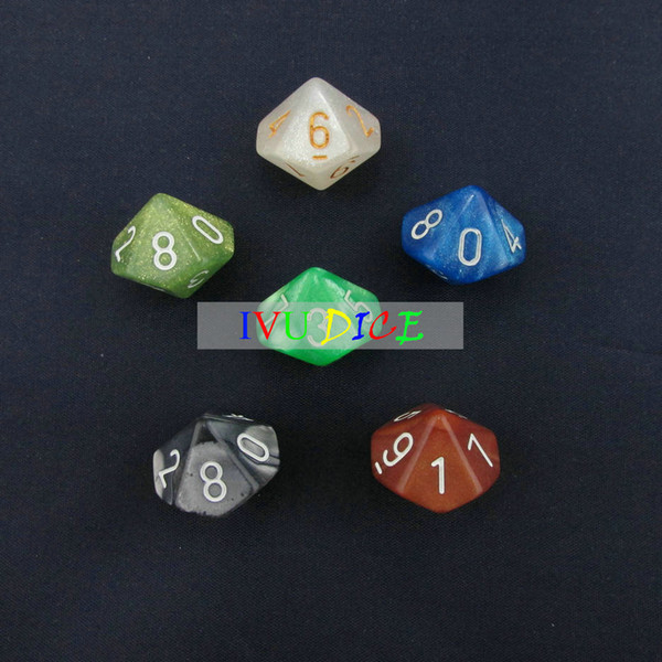 20pcs 10 sided 0-9 DND D10 Table BOARD GAME Dungeons&Dragons Magic 6 six Colors bosons Party Children dices IVU