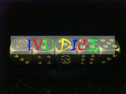 1pcs 13MM Table DICE Pure Solid Brass Copper dice special game party machine Collector Children dices KTV IVU