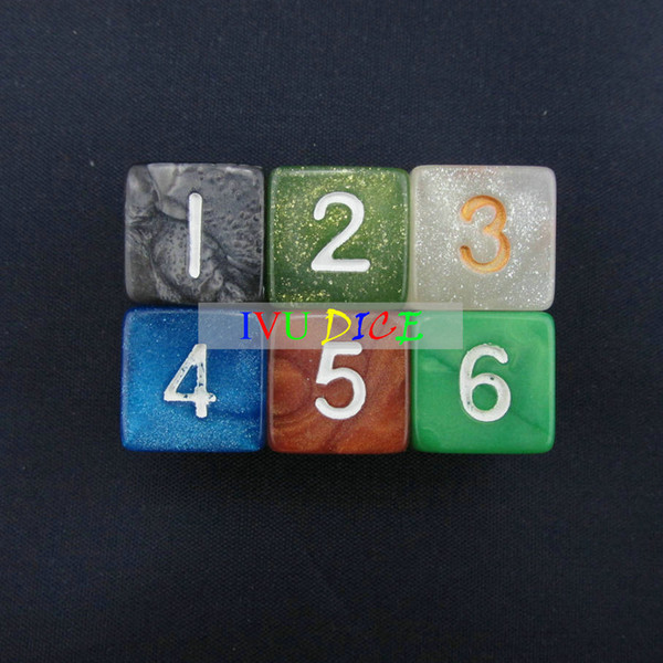 20pcs Cube 6 sided 1-6 DND D6 Table BOARD GAME Dungeons&Dragons Magic 6 six Colors bosons Party Children dices IVU