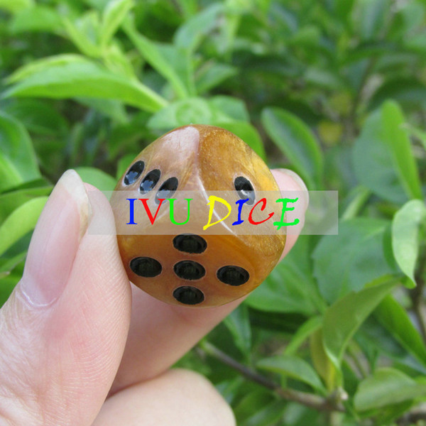 20pcs 16MM Table DICE Brown point 1-6 black oil special game party machine Children dices bosons IVU