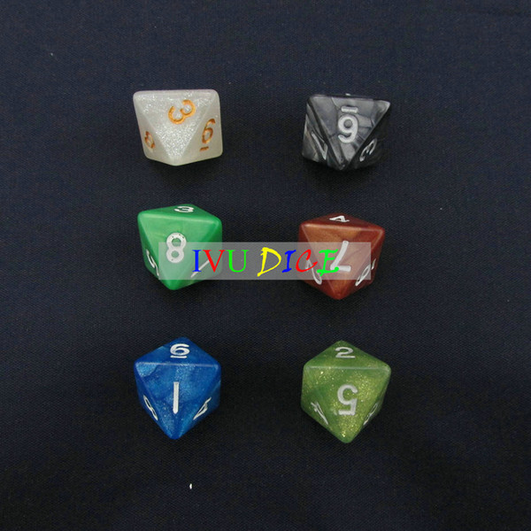 20pcs 8 sided 1-8 DND D8 Table BOARD GAME Dungeons&Dragons Magic 6 six Colors bosons Party Children dices IVU
