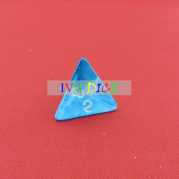 20pcs D4 pyramid shaped DND dice Table BOARD GAME Dungeons&Dragons Transparent 6 six Colors Party Children dices 4 Sided IVU