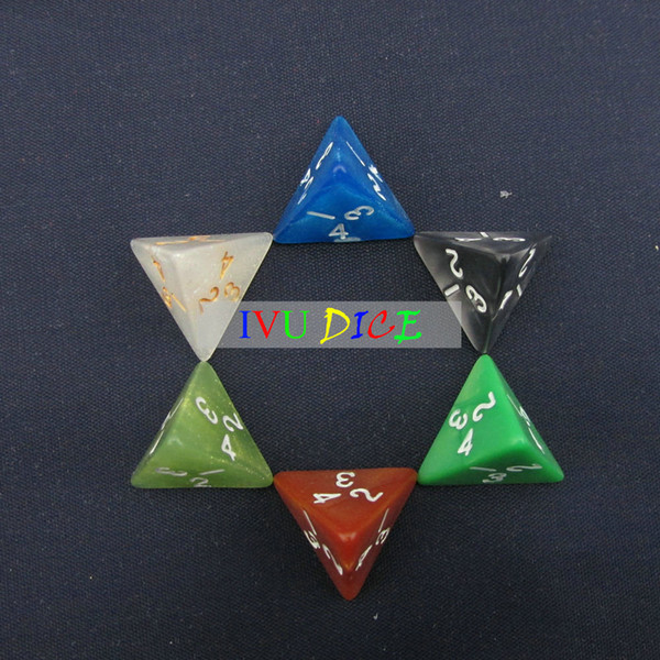 20pcs pyramid shaped DND D4 Table BOARD GAME Dungeons&Dragons Magic 6 six Colors bosons Party Children dices IVU