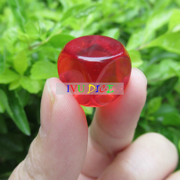 20pcs 14MM Table DICE Transparent Crystal no any symbol Clear special game party machine Children dices KTV IVU