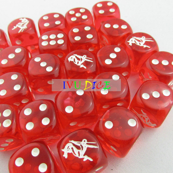 100pcs 14MM France Remy Martin VSOP cognac liquor upscale dice RED Transparent horse point 2-6 KTV mahjong GAME party dices IVU