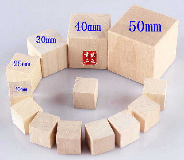 10pcs 50MM Table DICE DIY blank wooden cube dice Home game party machine Children dices KTV IVU