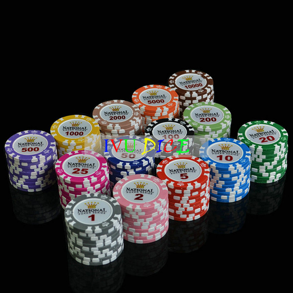 10PCS/Set Crown Dollar Casino Coins Texas Holdem Clay Poker Chips Upscale Set Pokerstars14g Color Professional Poker Chips IVU