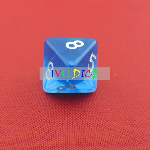 20pcs D8 sided RPG dice DND Table BOARD GAME Dungeons&Dragons Transparent 6 six Colors Party Children dices IVU