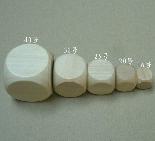 30mm Blank 6 Sided Dice Bosons Wooden Dice Special Purpose Dice DIY Processing Dice Small Gift Game Dice Good Price High Quality #B4