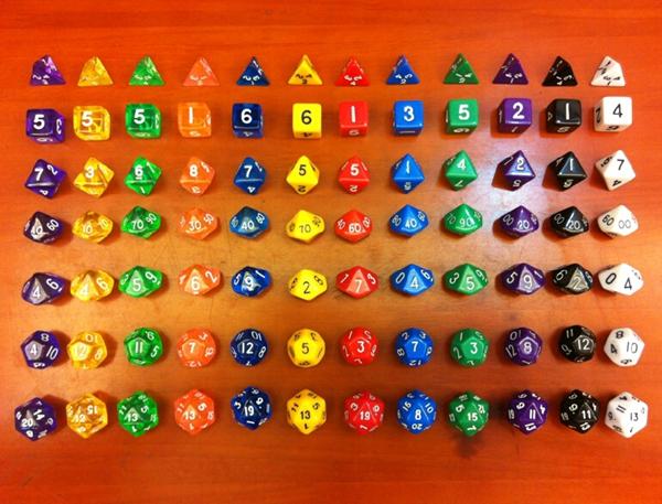 Multi Sided Dice Set 1pcs * D4 D6 D8 D12 D20 2pcs * D10 ( 0-9 00-90 ) Good Price High Quality 7pcs/set #D1