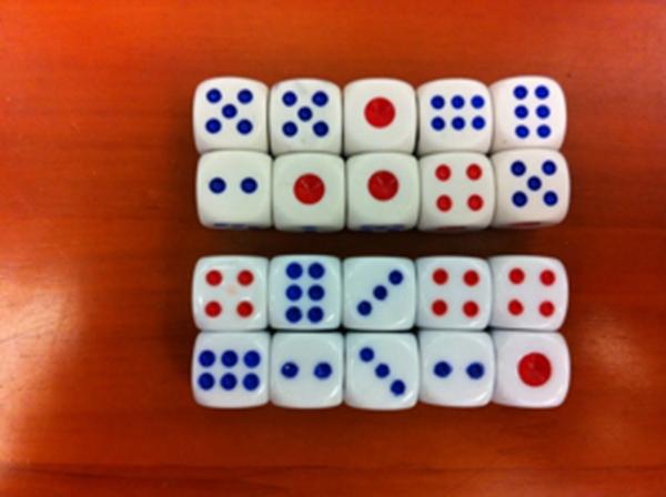 6 Sided Dice 13mm Ordinary Dices Routine Boson White Background Red Blue Points KTV Bar Nightclub Drinking Game Dice High Quality #N1