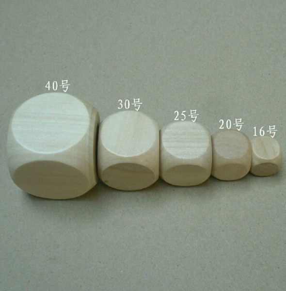 16mm Blank 6 Sided Dice Bosons Wooden Dice Special Purpose Dice DIY Processing Dice Small Gift Game Dice Good Price High Quality #B1