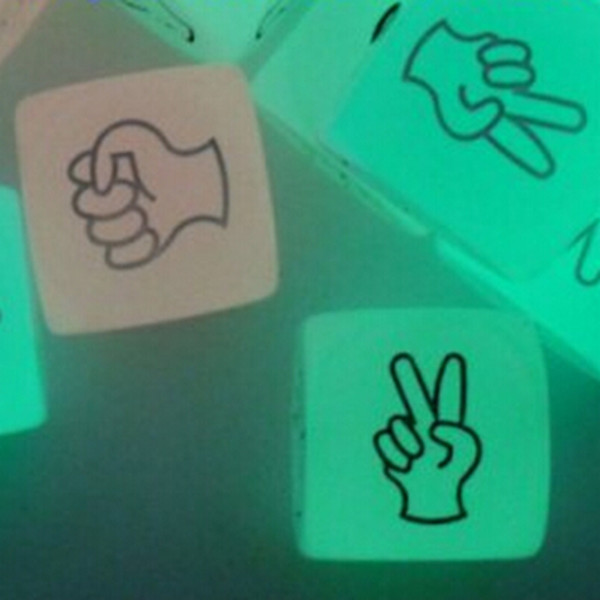 Special Luminous Dice Finger-guessing Game Dices Glow Scissors Stone Boson Family Party Games Toy Good Price High Quality #S10