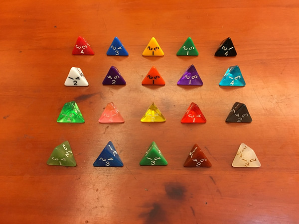 D4 Multicolour Dice 4 Sided Polyhedral Dices Kids Educational Toys D&D RPG Game Toy Board Game Acessorios Entertainment #P40