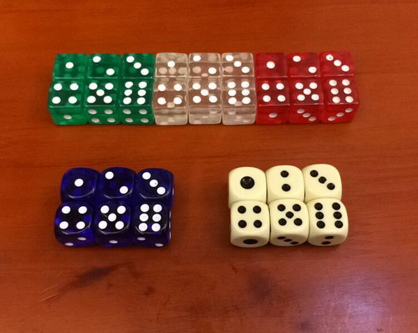 15mm Crystal Dice Clear Square Corners 6 Sided Dices Transparent D6 Boson Acrylic Kids Board Games Toy Drinking Game Good Price #F20