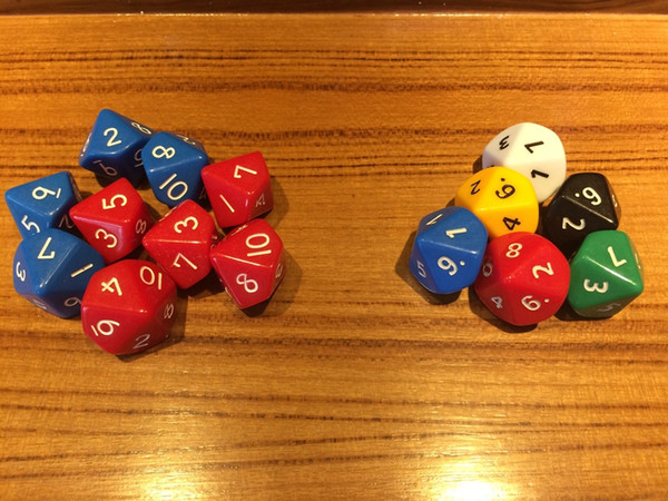 D10 Dice Set 2pcs 0-9 10 Sided Polyhedral Dice Double Digit Dices Kids Educational Accessories Entertainment Good Price High Quality #P50