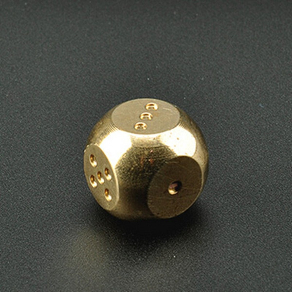 Handmade Pure Copper Rounded 6 Sided Dice Brass Decorative Dices Vintage Originality Collection Home Decoration Accessories #S53