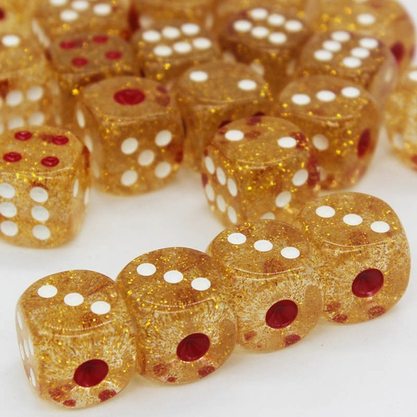 18mm Crystal Dice Gold Decorative Dices Entertainment Funny Family Games For Party Drinking Game Gift Good Price High Quality #R18