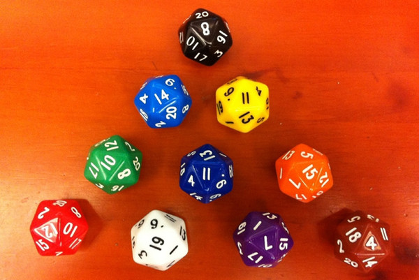 D20 Dice 20 Sided Polyhedral Dices Multicolour Bosons Kids Educational Toys D&D RPG Game Toy Board Game Acessorios Entertainment #P37