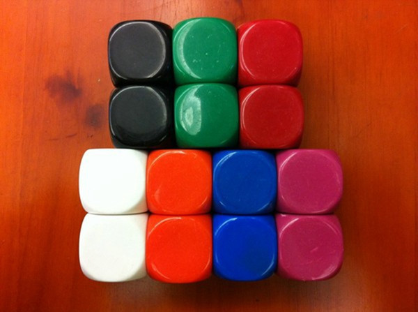 Blank Dice D6 20mm Rounded Corner Color Cubes Kids DIY Acrylic Toys Round Dice Game Children Educational Toy Fun Gift Good Price #B47