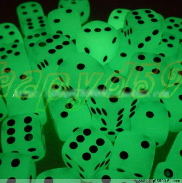 Noctilucent Dice Cubes 6 Side 14mm Night Light luminous Toy Fun Board Game Night Bar KTV Entertainment Game Dice
