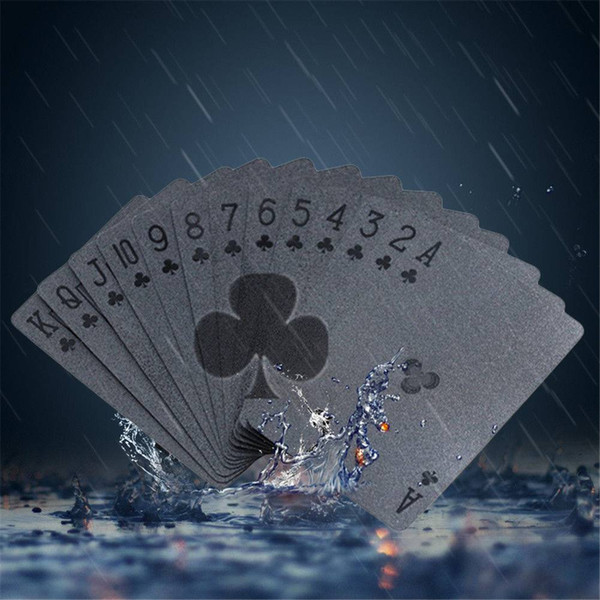TG0020 Waterproof Black Diamond Poker Creative Standard Playing Cards free shipping