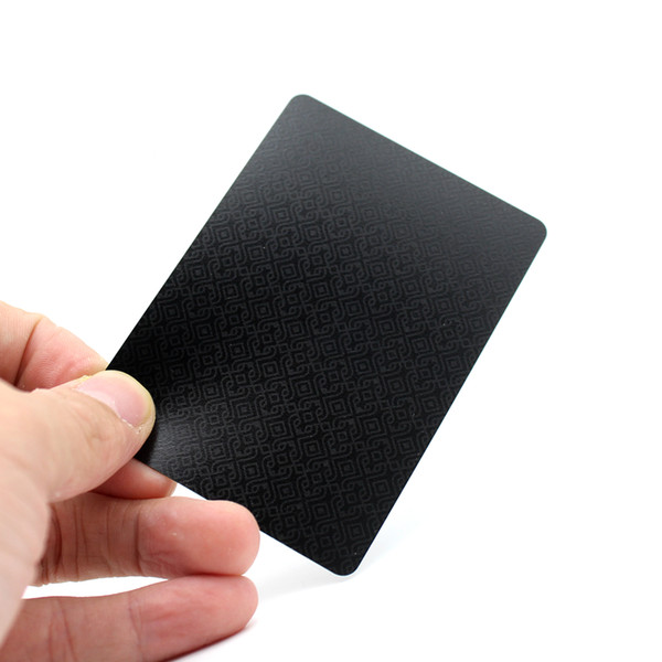Quality Plastic PVC Poker Magic Waterproof Black Cool Playing Cards Good Elastics Creative Gift Durable Poker NY085