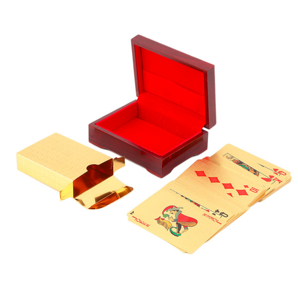 Playing Cards 24k Gold Plated Full Poker Deck Pure With Box Christmas Gift