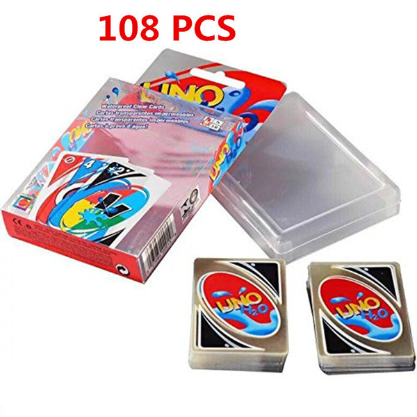 108PCS Quality Plastic PVC Poker Waterproof Playing Cards Creative Gift Durable Poker Poker board game cards