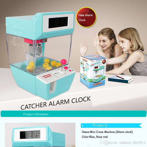 Mini Children Candy Machine Candy Grabber Doll Candy Catcher Crane Machine Catcher Alarm Clock Vending Machine Christmas Gifts