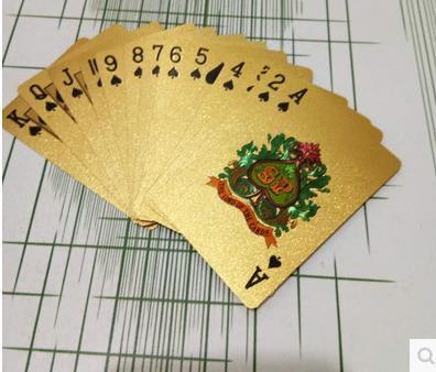 24K Gold Foil Plated Poker Card Playing Card Game High-grade Sports Leisure Game Poker Card Gift Table Games 2507001