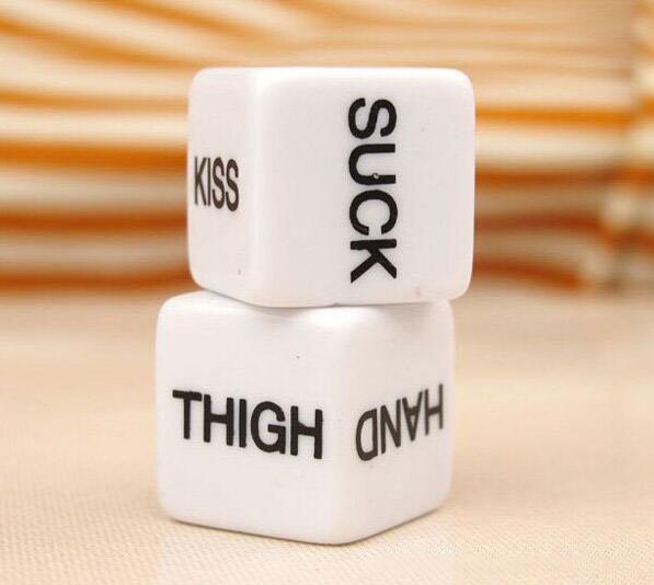 2 PCS/Pair 16MM Acrylic Dice Gaming Erotic Dice Toy Couple Novelty Love Funny gift Leisure Sports