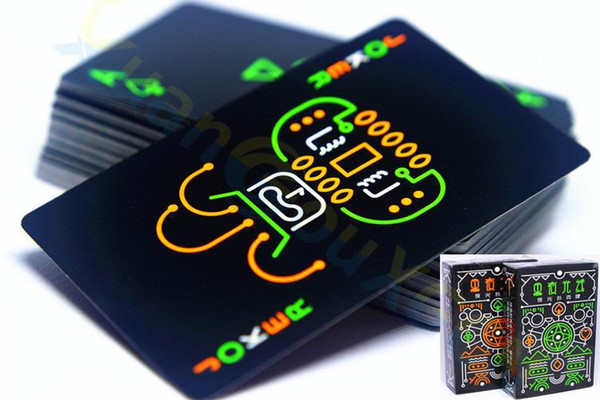 cool Black Glow Dark Bar Party KTV Luminous Playing Cards Collection Special Poker board game Luminous Fluorescent Poker Card