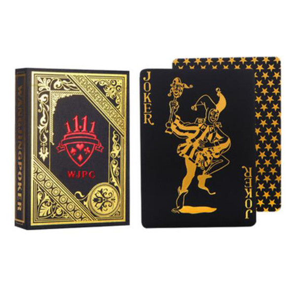 Bronzing Black Golden Plastic Poker Cards Waterproof Cardistry PVC Playing Cards