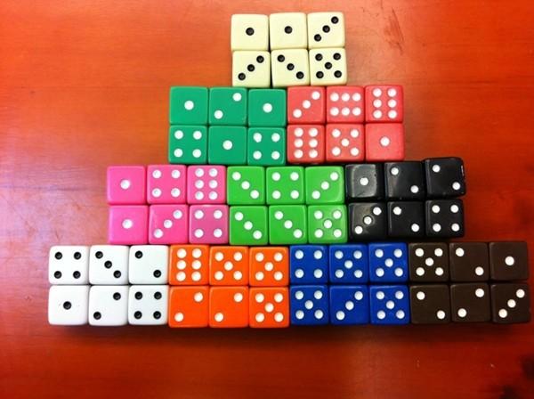 6 Sided Dice 16mm Square Corners Ordinary Dices Routine Boson Colored Bosons Acrylic KTV Bar Nightclub Drinking Game Dice Gift #F3