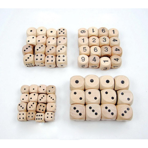 Hot Sale 16mm Wood Dice Multi Colored Round Corner Wooded Dices Playing Family Games Party Toy Decorative Dice Gift 6 Sided Dice