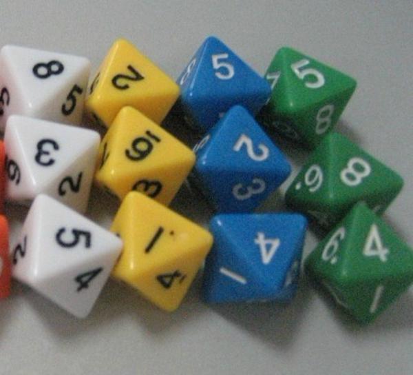 D8 Bosons 8 Sided Polyhedral Dice Multicolour Party Drinking Game Funny Family Games Toys Entertainment Dices Good Price High Quality #P7