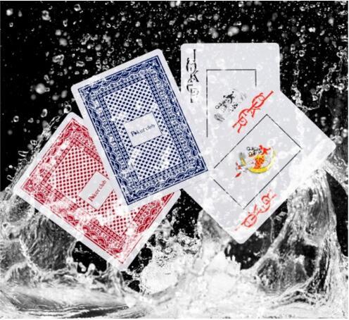 1 Set 54 Cards Plastic Playing Cards Poker 2 Colors Adult Waterproof Board Game Family Fun Game Rules Playing Cards